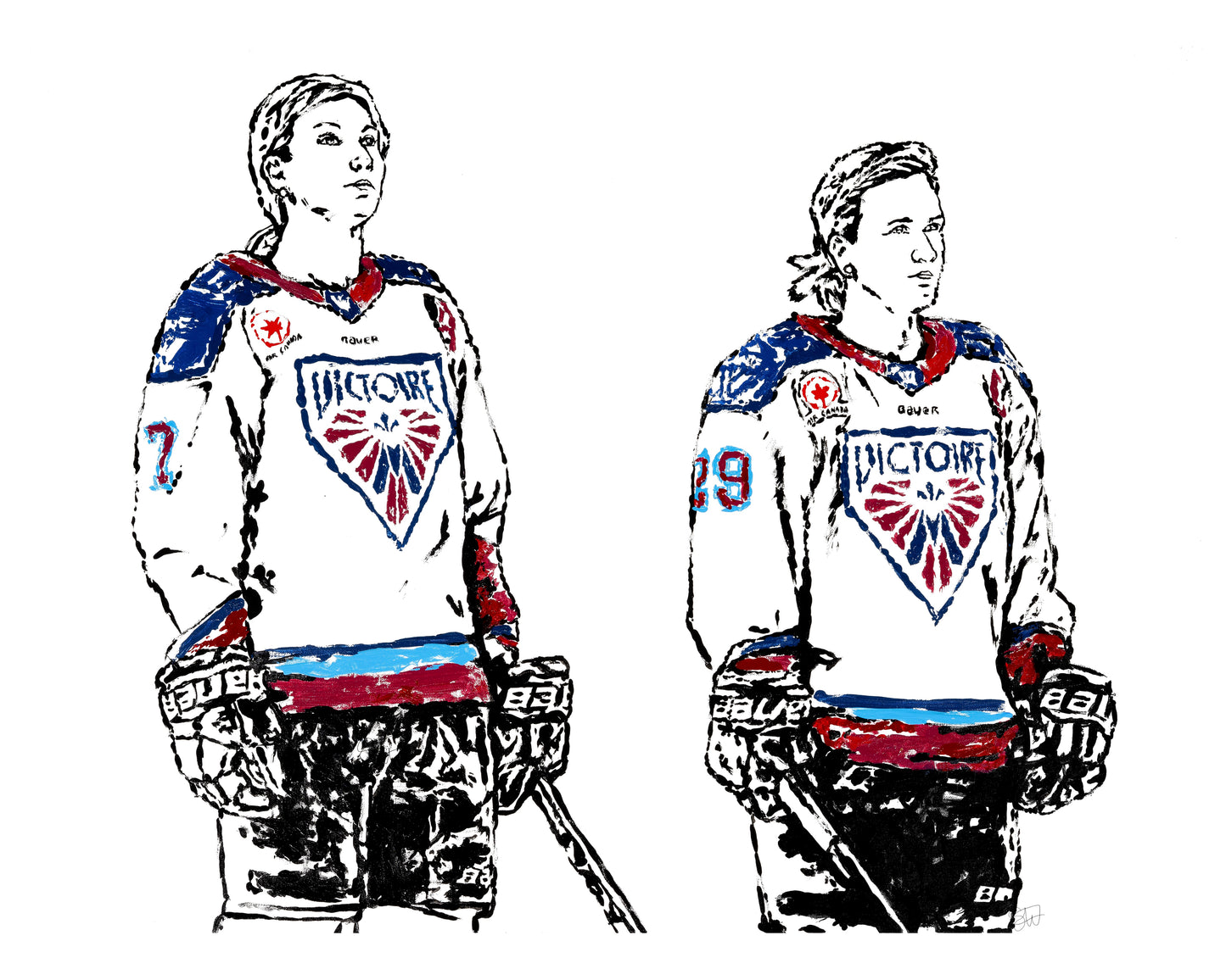 Marie-Philip Poulin and Laura Stacey Print