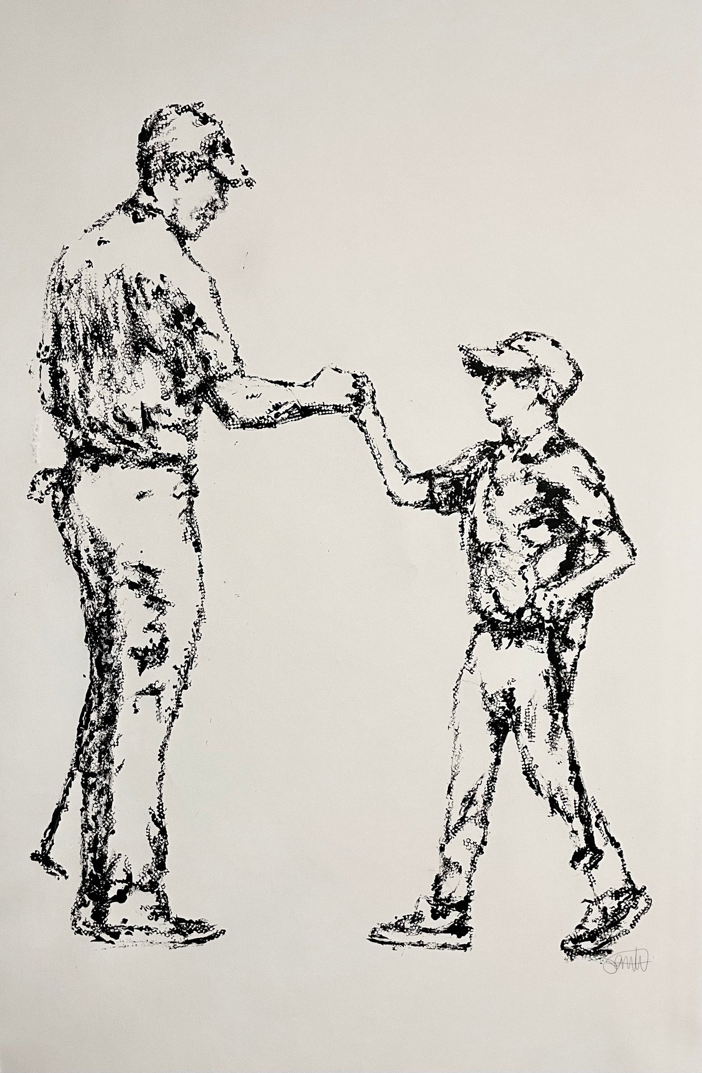 Tiger Woods and Charlie Woods