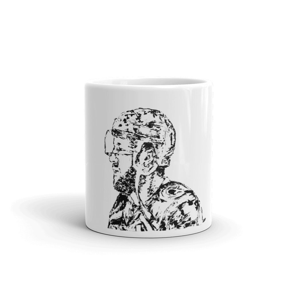Nathan MacKinnon White glossy mug