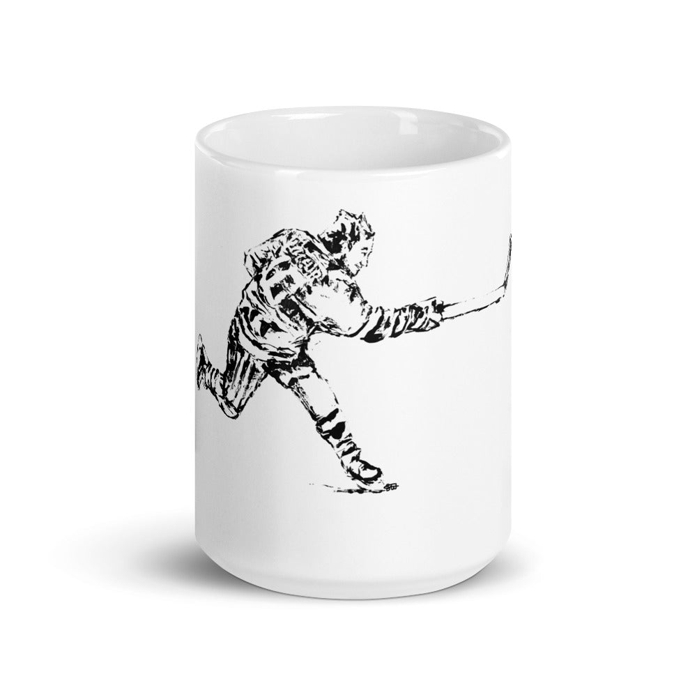 Guy Lafleur White glossy mug