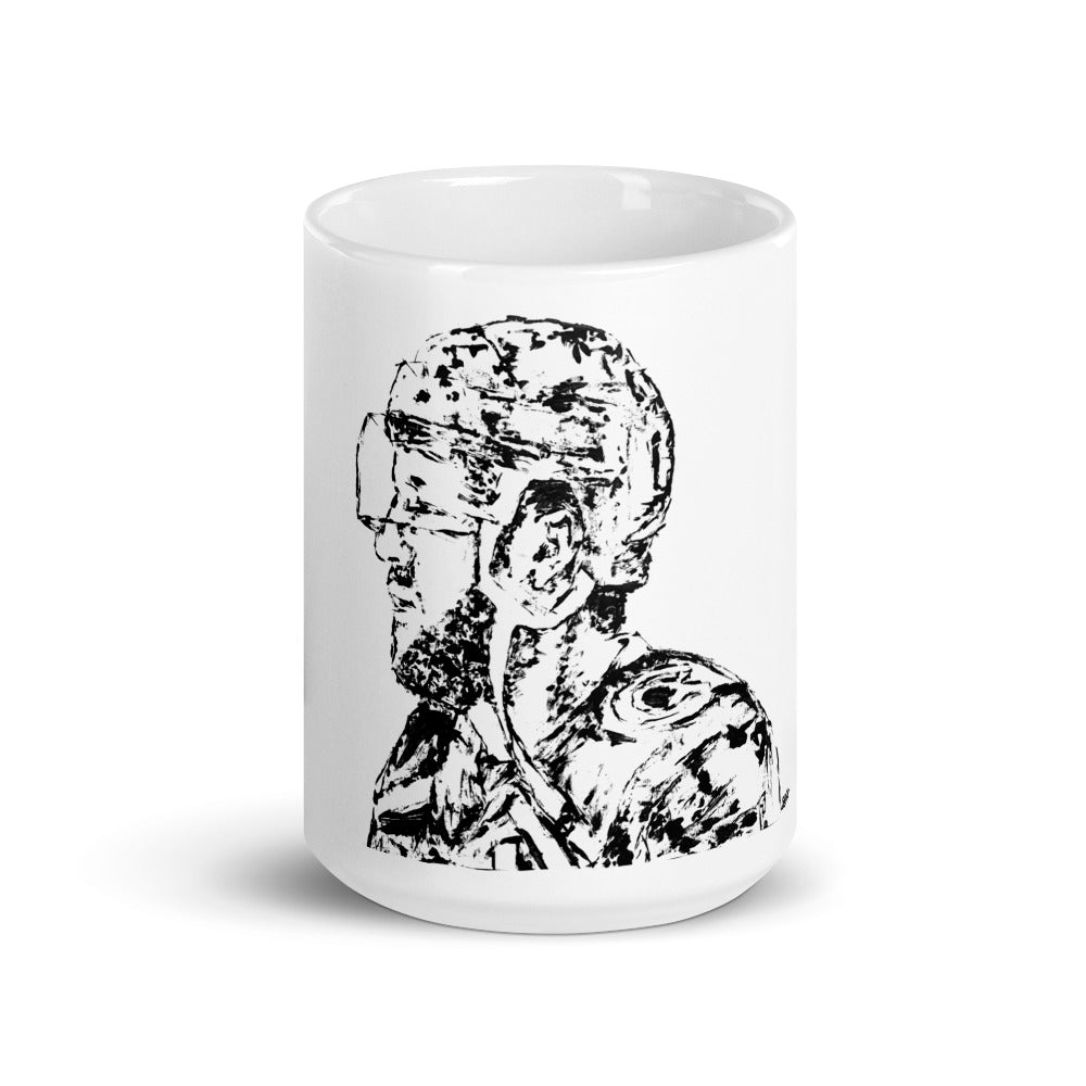 Nathan MacKinnon White glossy mug