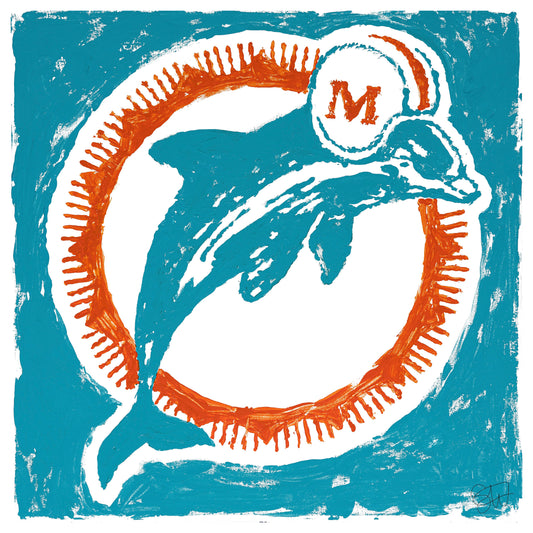 Miami Dolphins 1966 Logo print