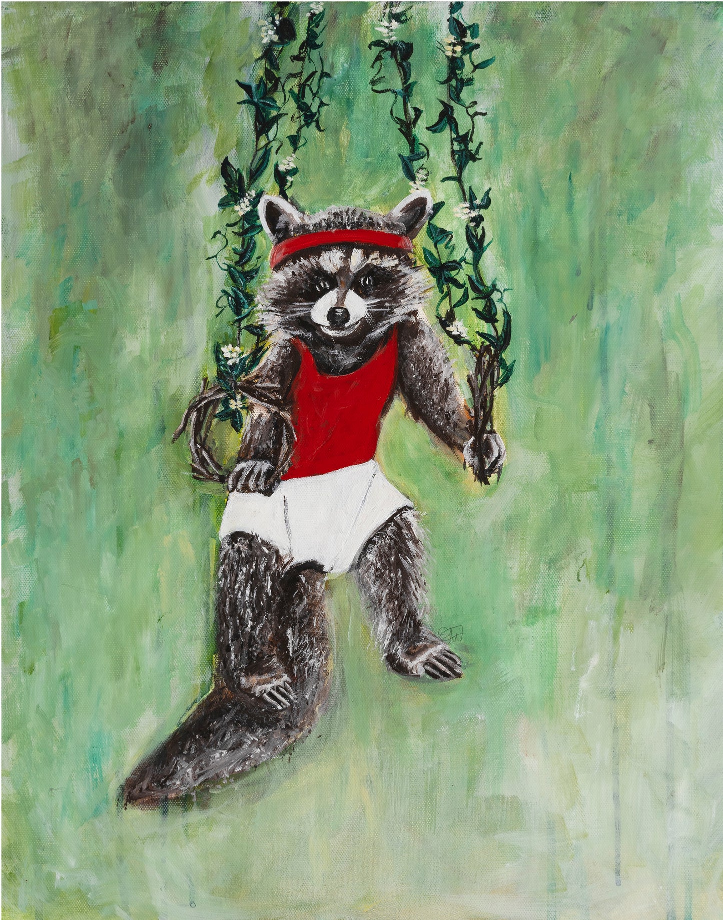 Raccoon Working Out