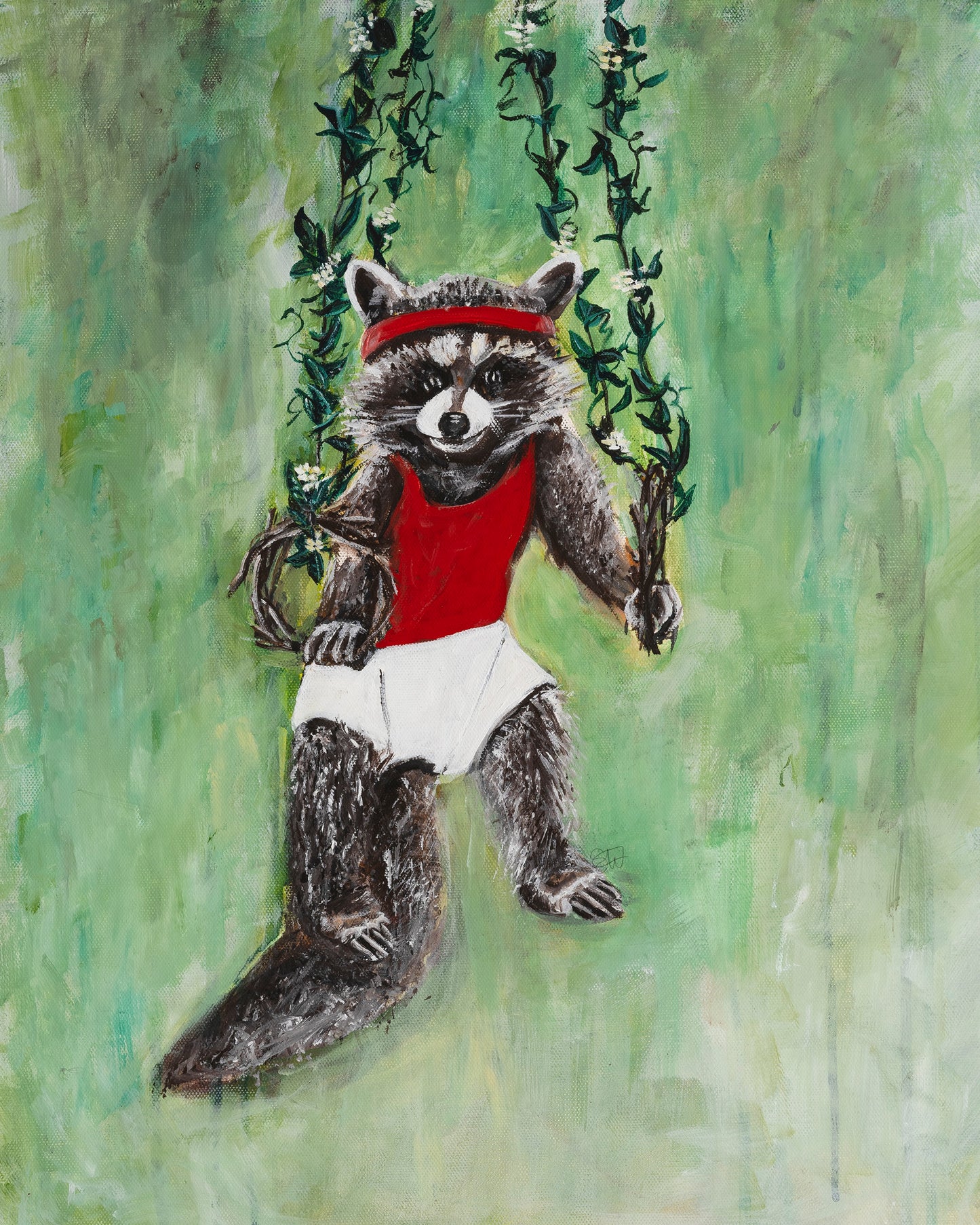 Raccoon Working Out