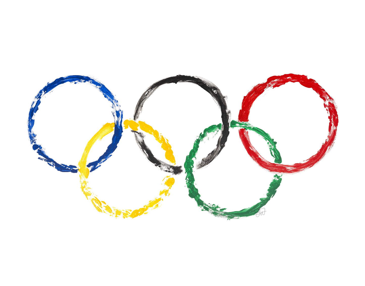 Olympic Rings painting