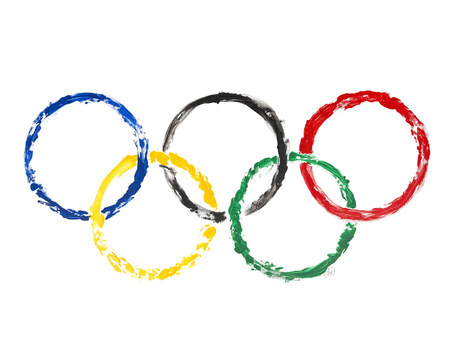 Olympic Rings painting