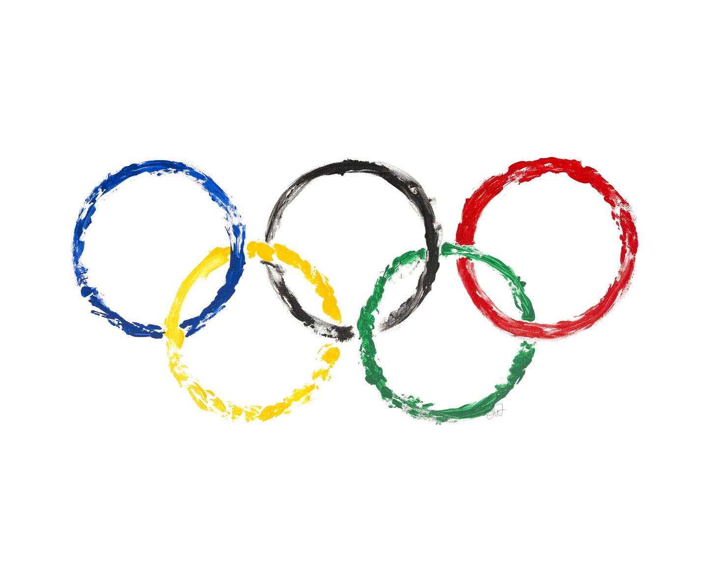 Olympic Rings painting