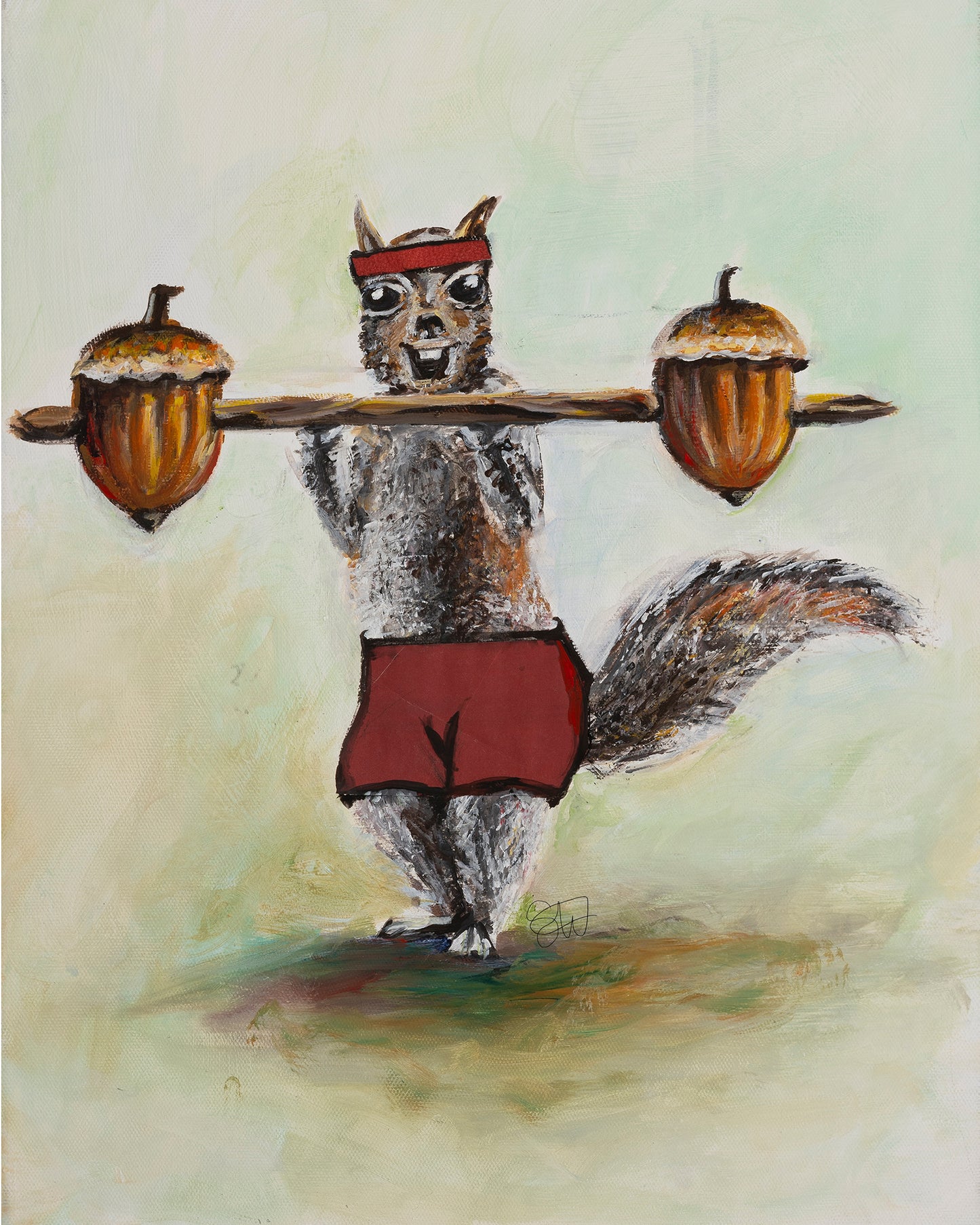 Squirrel Working Out