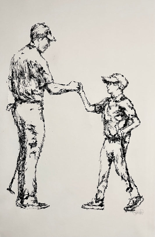 Tiger Woods and Charlie Woods